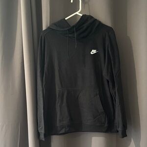 Nike Black Pullover Hoodie with White Swoosh